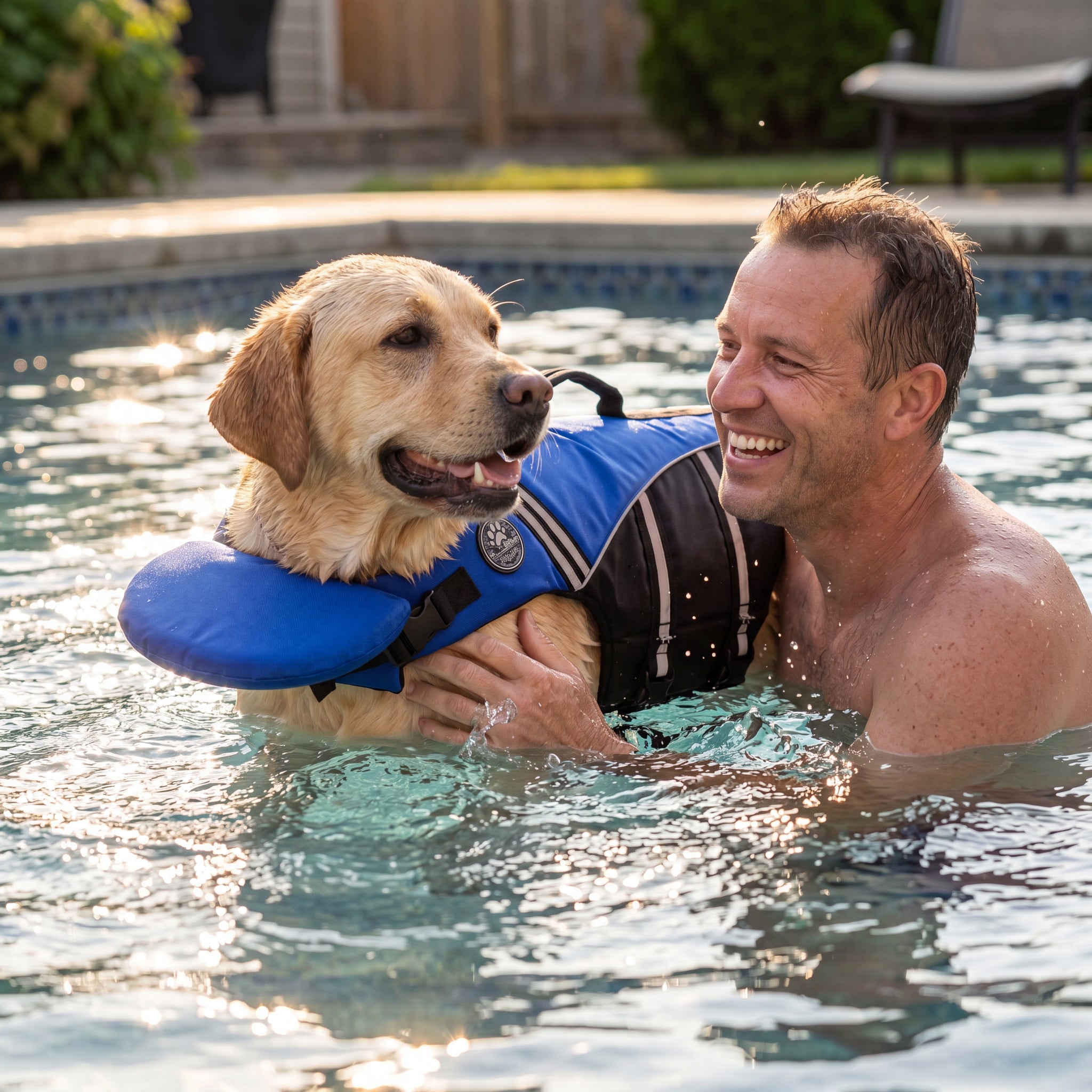 floaty - dog life jacket with chinlift™ head rest