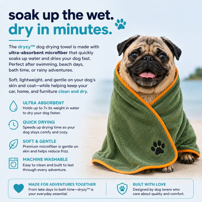 dryzy - quick-dry dog towel